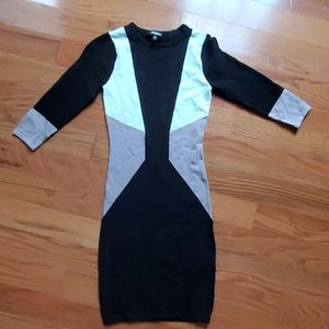 bebe block sweater dress